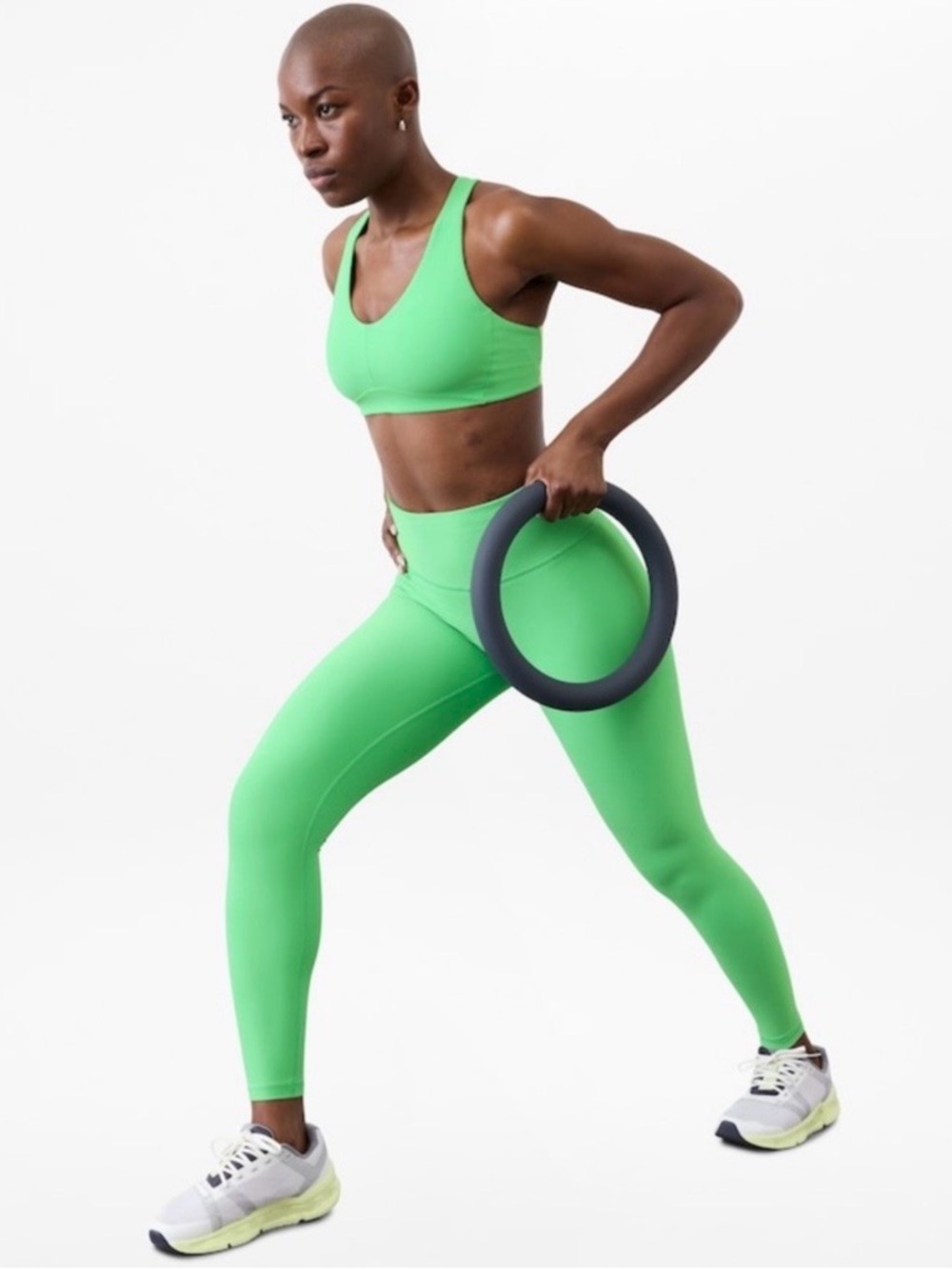 Athleta Interval Tight, lime green, size small